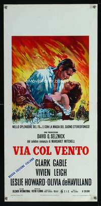 v318 GONE WITH THE WIND Italian locandina movie poster R70s Gable