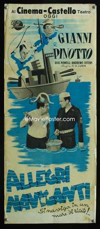 v337 IN THE NAVY Italian locandina movie poster 1948 Abbott & Costello