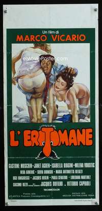 v345 L'EROTOMANE Italian locandina movie poster '74 sexy Ciriello art!