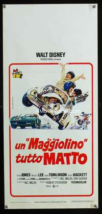 v351 LOVE BUG Italian locandina movie poster '69 Disney, Volkswagen