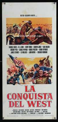 v332 HOW THE WEST WAS WON Italian locandina movie poster R75 Aller art