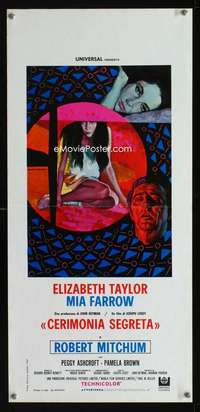 v406 SECRET CEREMONY Italian locandina movie poster '68 Liz Taylor
