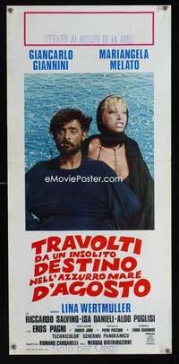 v421 SWEPT AWAY Italian locandina movie poster '78 Lina Wertmuller