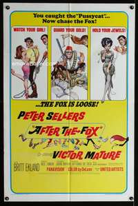 w029 AFTER THE FOX one-sheet movie poster '66 Peter Sellers, Frazetta art!