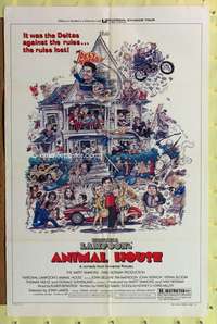 w053 ANIMAL HOUSE style B one-sheet movie poster '78 John Belushi, Landis