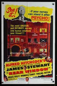 w680 REAR WINDOW one-sheet movie poster R62 Alfred Hitchcock, Jimmy Stewart