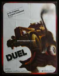z034 DUEL French one-panel movie poster '72 great different Landi artwork!