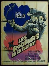 z037 FLAMING STAR French one-panel movie poster '60 Grinsson art of Elvis!