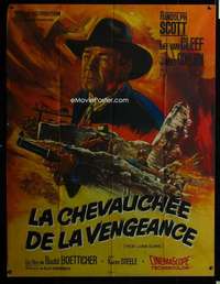 z074 RIDE LONESOME French one-panel movie poster R60s Boetticher, cool art!