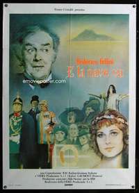 z407 AND THE SHIP SAILS ON Italian one-panel movie poster '83 Fellini