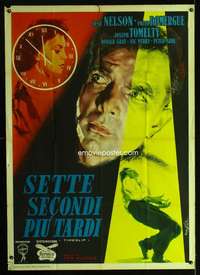 z410 ATOMIC MAN Italian one-panel movie poster '56 cool Nistri sci-fi art!