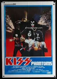 z411 ATTACK OF THE PHANTOMS Italian one-panel movie poster '78 KISS image!