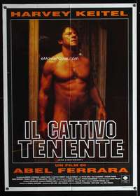 z413 BAD LIEUTENANT Italian one-panel movie poster '92 naked Harvey Keitel!