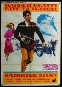 z429 BONNIE & CLYDE Italian one-panel movie poster '67 Warren Beatty, Faye Dunaway