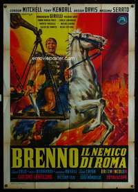 z431 BRENNUS ENEMY OF ROME Italian one-panel movie poster '63 Stefano art!