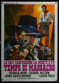 z433 BRUTE & THE BEAST Italian one-panel movie poster '66 Fulci, Symeoni art!