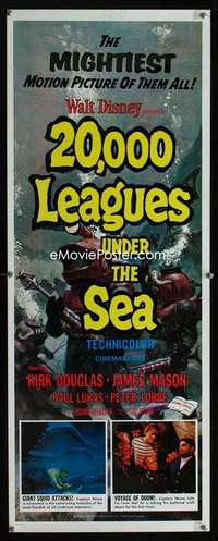 b010 20,000 LEAGUES UNDER THE SEA insert movie poster R71 Jules Verne