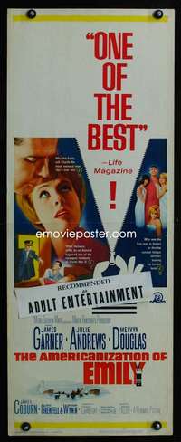 b036 AMERICANIZATION OF EMILY insert movie poster '64 Garner, Andrews