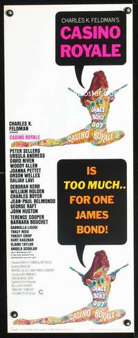 b140 CASINO ROYALE insert movie poster '67 all-star James Bond spoof!