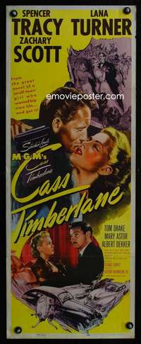 b141 CASS TIMBERLANE insert movie poster '48 Spencer Tracy, Turner