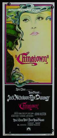 b154 CHINATOWN insert movie poster '74 Jack Nicholson, Roman Polanski