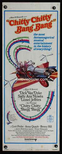 b156 CHITTY CHITTY BANG BANG insert movie poster '69 Dick Van Dyke