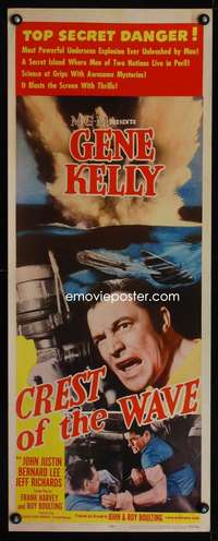 b182 CREST OF THE WAVE insert movie poster '54 Gene Kelly, John Justin