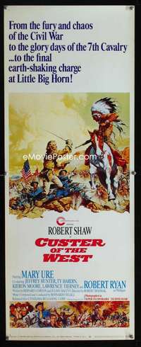 b188 CUSTER OF THE WEST insert movie poster '68 Rob Shaw, Civil War!