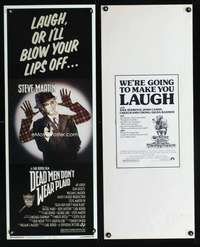 b194 DEAD MEN DON'T WEAR PLAID insert movie poster '82 Steve Martin