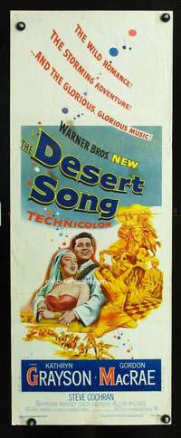 b201 DESERT SONG ('53) insert movie poster '53 Kathryn Grayson, McRae