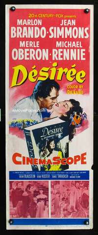 b202 DESIREE insert movie poster '54 Marlon Brando, Jean Simmons