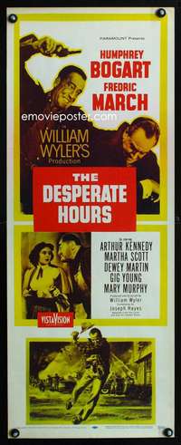 b203 DESPERATE HOURS ('55) insert movie poster '55 Humphrey Bogart