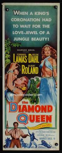 b206 DIAMOND QUEEN ('53) insert movie poster '53 super sexy Arlene Dahl!