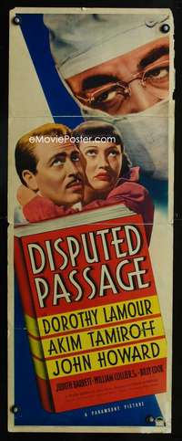 b211 DISPUTED PASSAGE insert movie poster '39 Chinese Dorothy Lamour!
