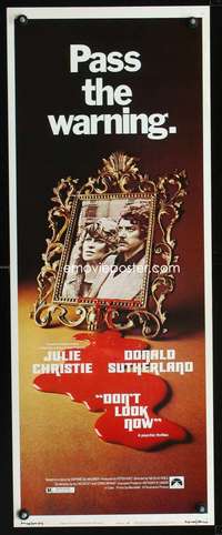 b214 DON'T LOOK NOW ('74) insert movie poster '74 Nicolas Roeg, Christie