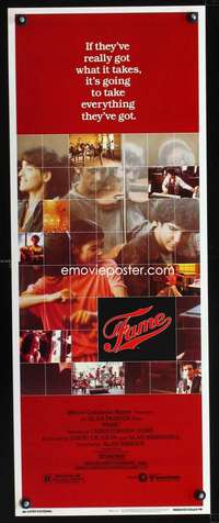 b241 FAME insert movie poster '80 Alan Parker, Irene Cara, dancing!