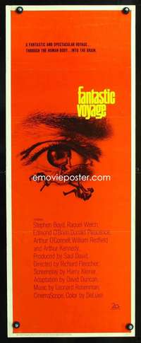 b244 FANTASTIC VOYAGE insert movie poster '66 Raquel Welch, Fleischer