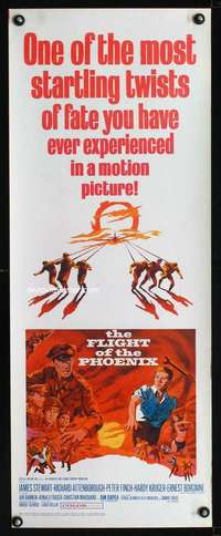 b265 FLIGHT OF THE PHOENIX ('66) insert movie poster '66 James Stewart