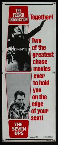 b274 FRENCH CONNECTION/SEVEN-UPS insert movie poster '74 Roy Scheider