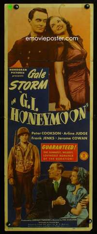 b282 G.I. HONEYMOON insert movie poster '45 very sexy Gale Storm!
