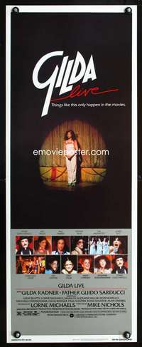 b288 GILDA LIVE insert movie poster '80 Radner, Mike Nichols, SNL