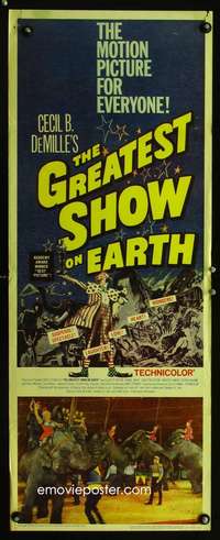 b309 GREATEST SHOW ON EARTH ('52) insert movie poster R60 Cecil B DeMille