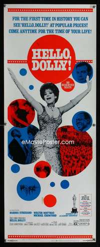 b327 HELLO DOLLY insert movie poster '70 Barbra Streisand, Matthau
