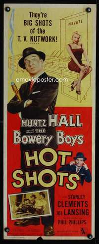 b344 HOT SHOTS ('56) insert movie poster '56 Bowery Boys, Joi Lansing