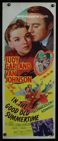 b360 IN THE GOOD OLD SUMMERTIME insert movie poster '49 Judy Garland