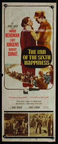 b362 INN OF THE SIXTH HAPPINESS insert movie poster '59 Ingrid Bergman