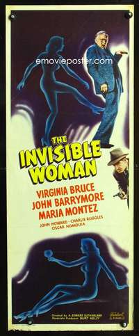 b364 INVISIBLE WOMAN insert movie poster R48 great special fx images!