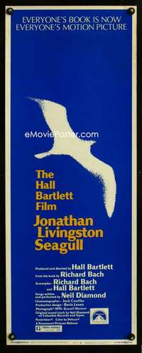 b379 JONATHAN LIVINGSTON SEAGULL insert movie poster '73 Richard Bach