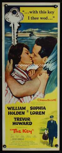 b384 KEY ('58) insert movie poster '58 William Holden, sexy Sophia Loren!