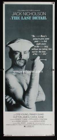 b391 LAST DETAIL insert movie poster '73 Jack Nicholson in the Navy!